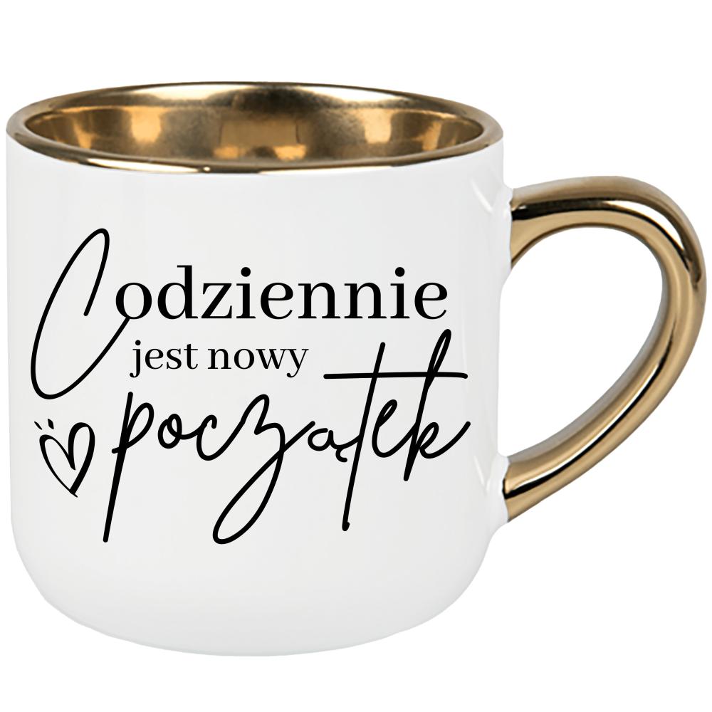Codziennie jest nowy początek kubek elegant duży