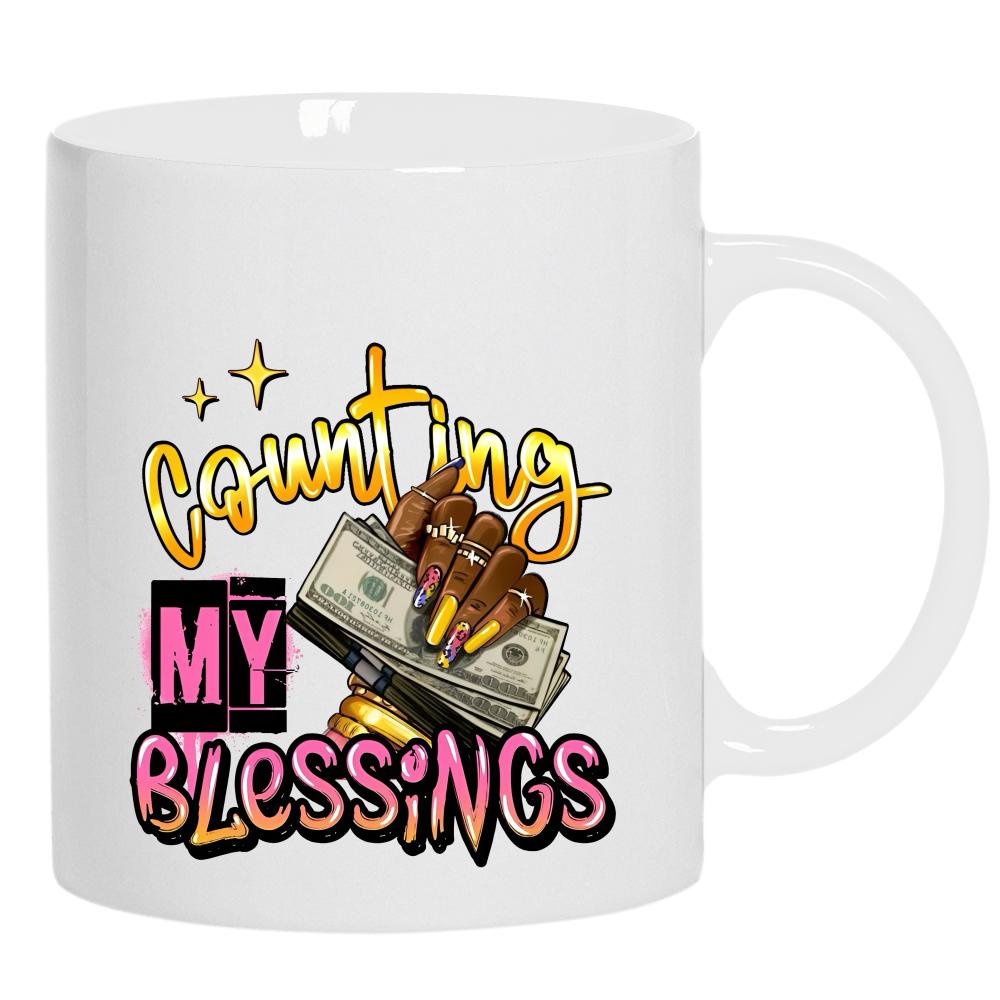 Counting My Blessings kubek ucho kolor kolor biały