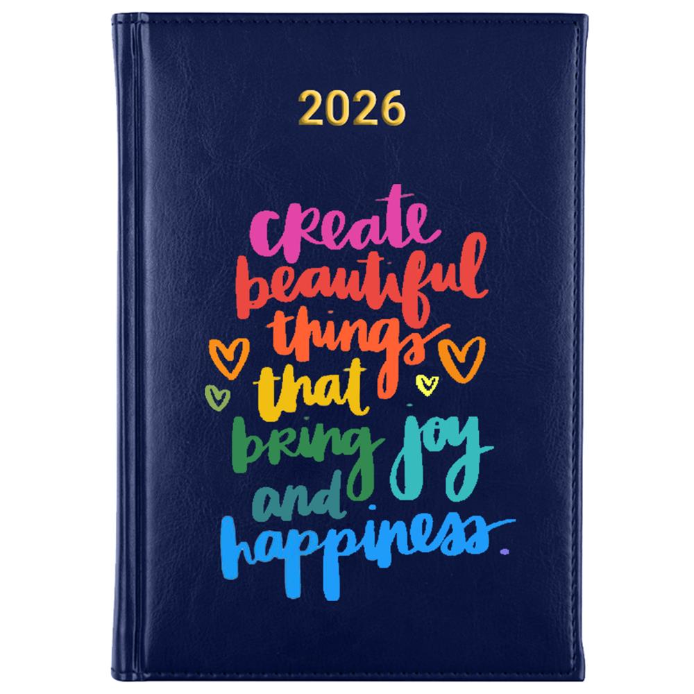 Create beautiful things kalendarz książkowy a5 2026 kolor granatowy