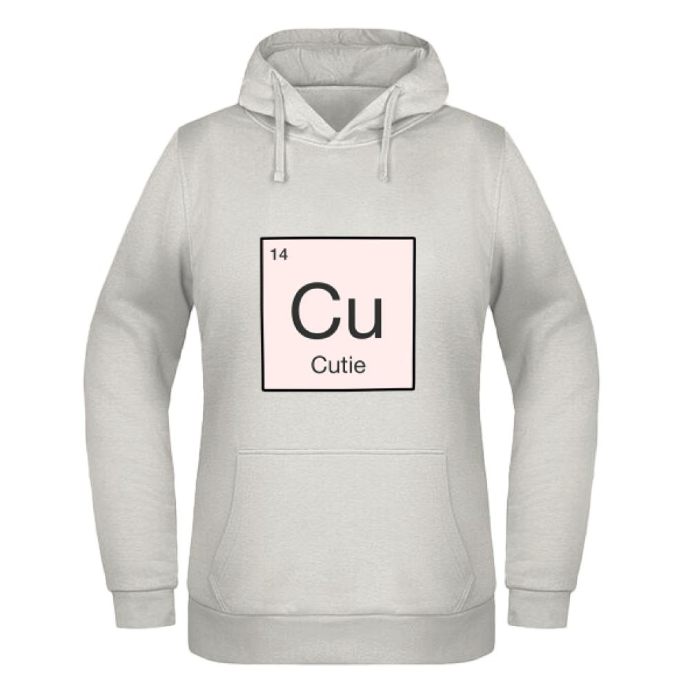 Cu Cutie 14 bluza damska z kapturem kolor vanilla milkshake