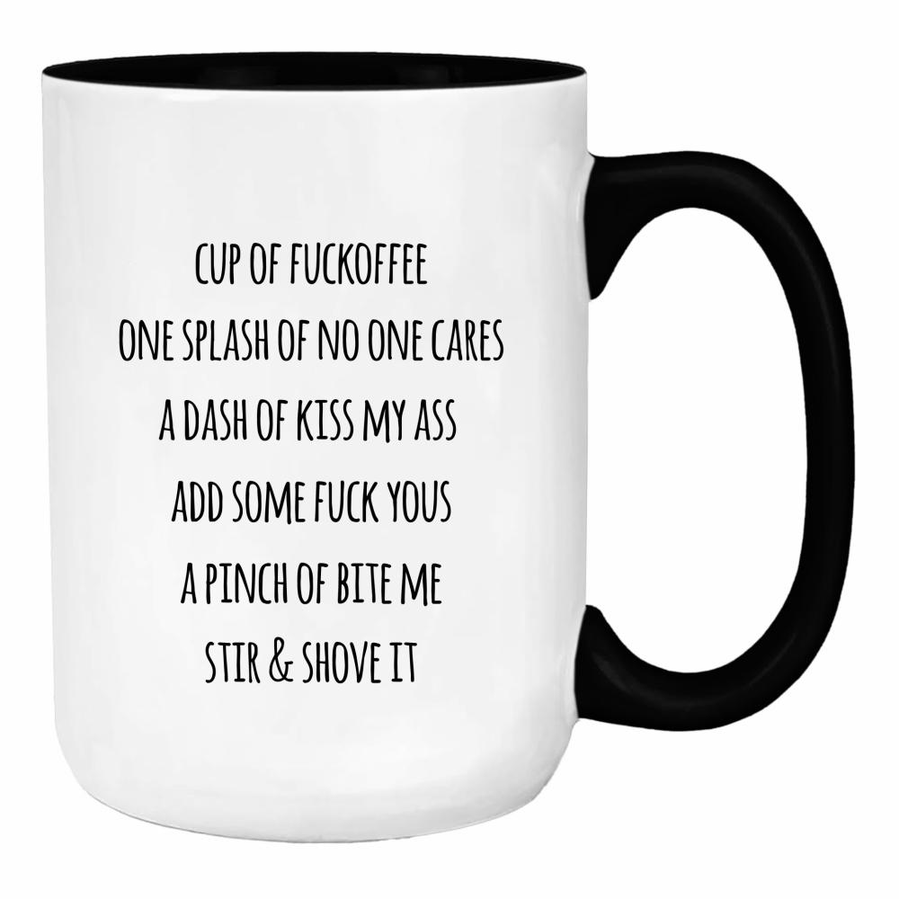 Cup of Fuckoffee duży kubek ucho kolor kolor limonka