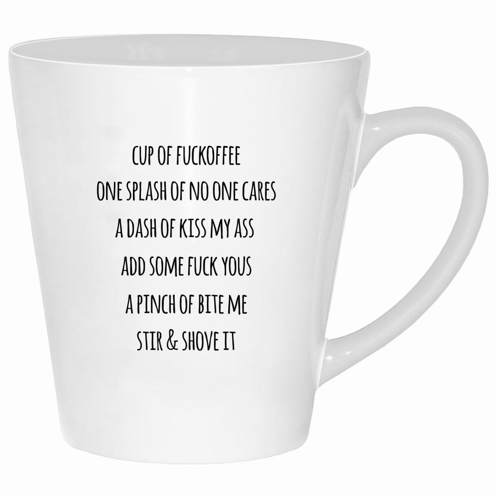 Cup of Fuckoffee kubek latte kolor biały