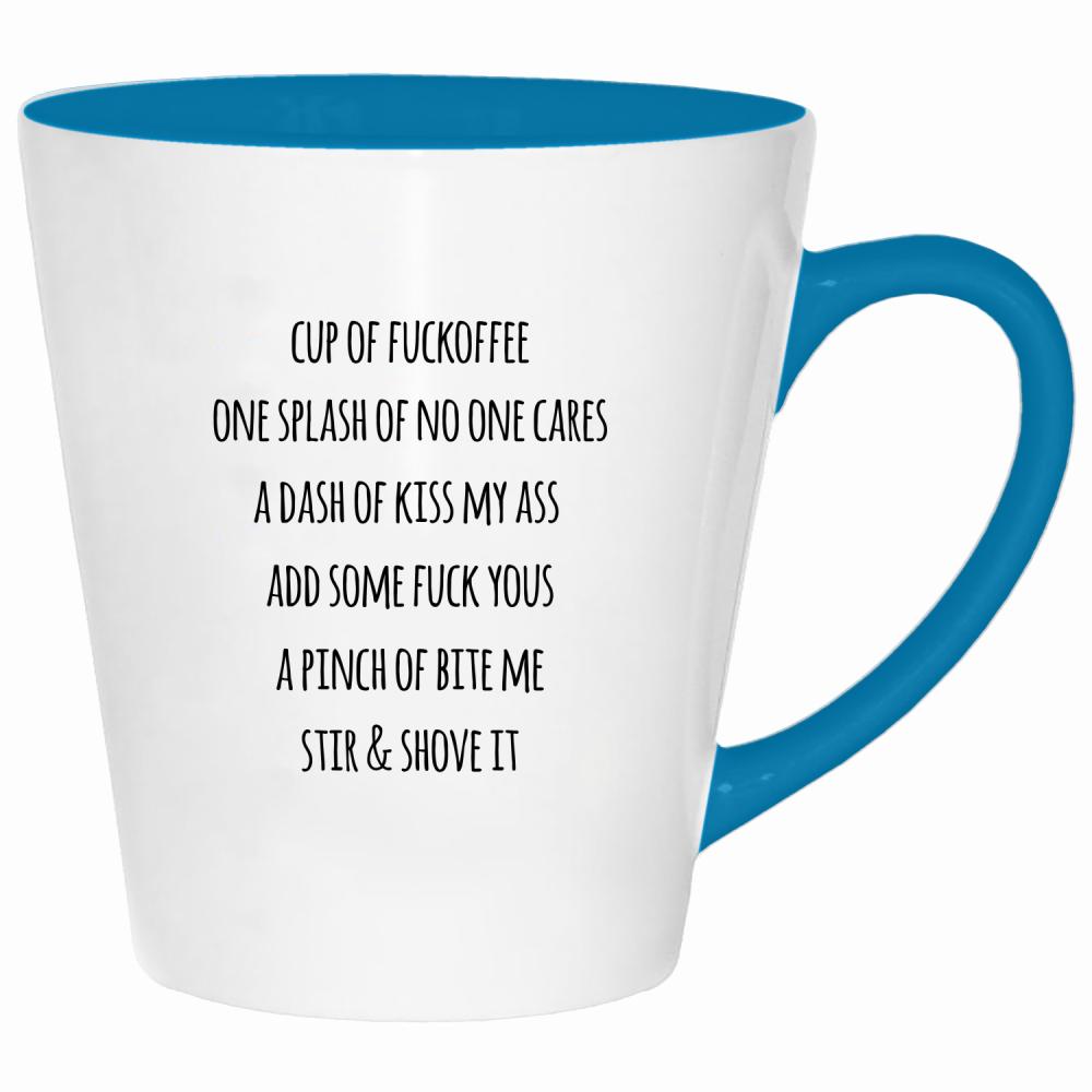 Cup of Fuckoffee kubek latte kolor turkus