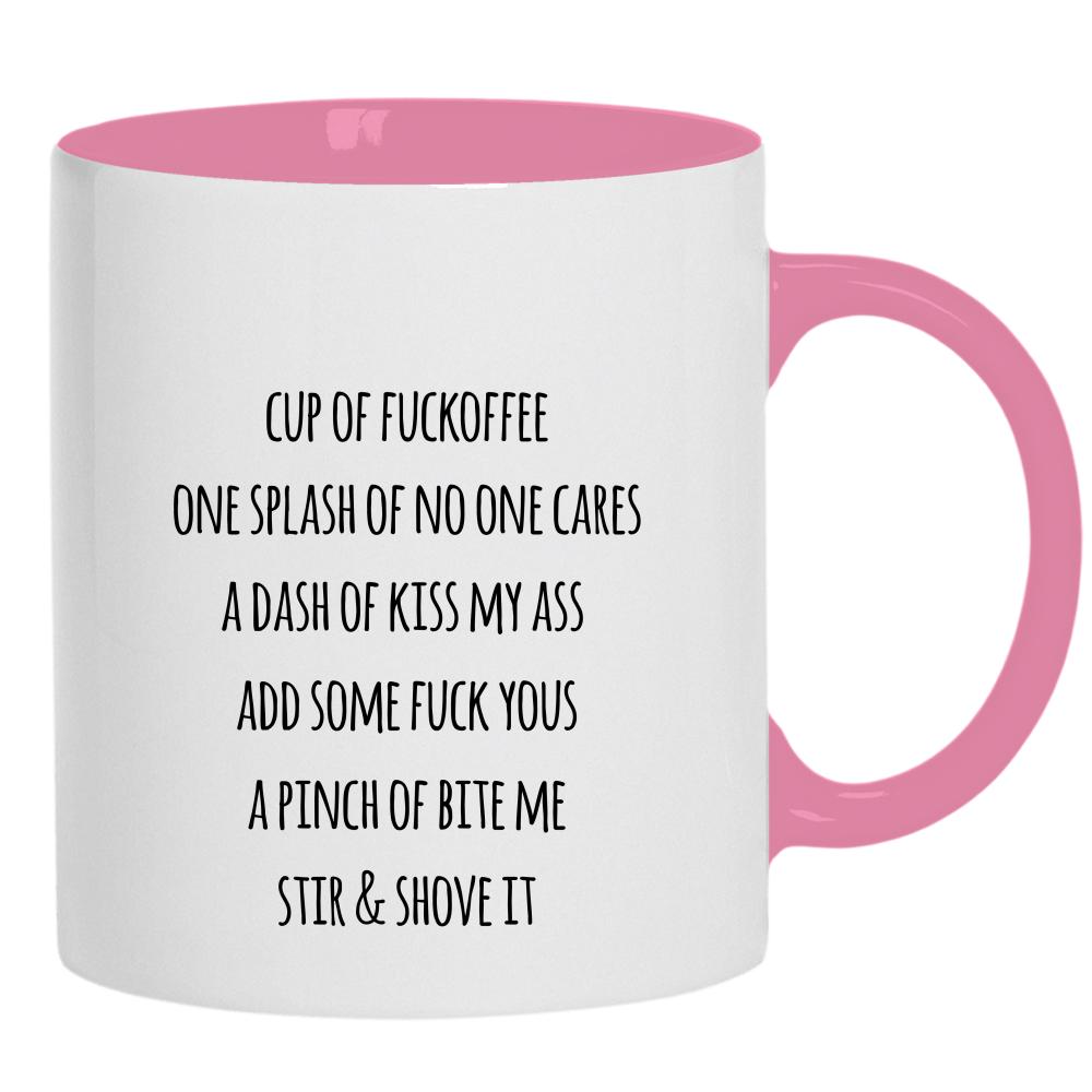 Cup of Fuckoffee kubek ucho kolor kolor różowy