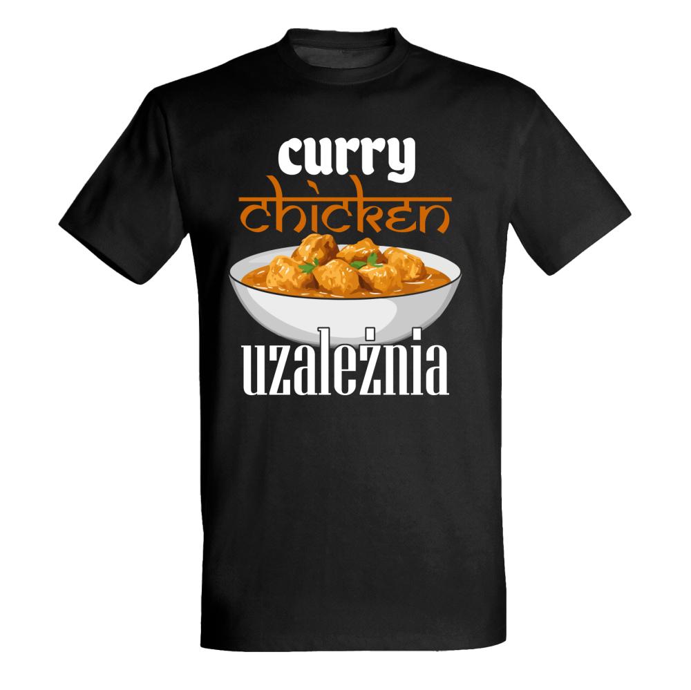 Curry chicken uzależnia koszulka męska