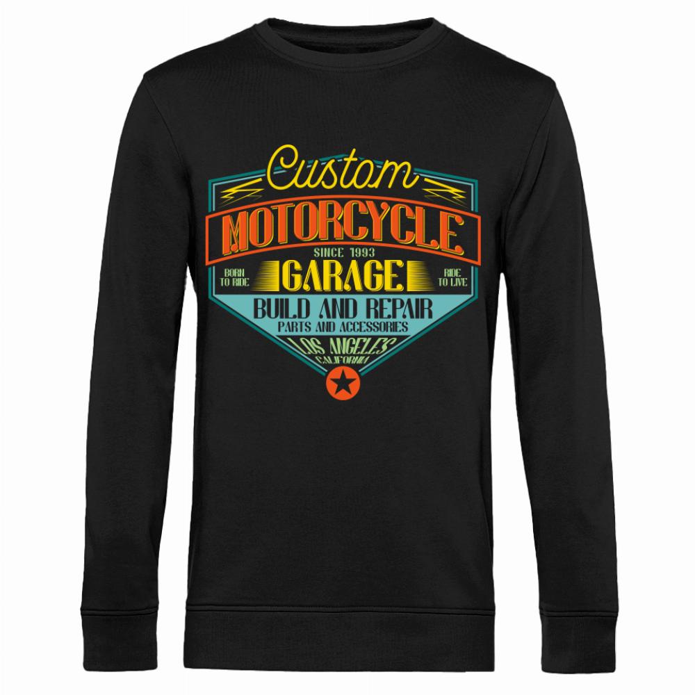 Custom Motorcycle Garage bluza męska bez kaptura
