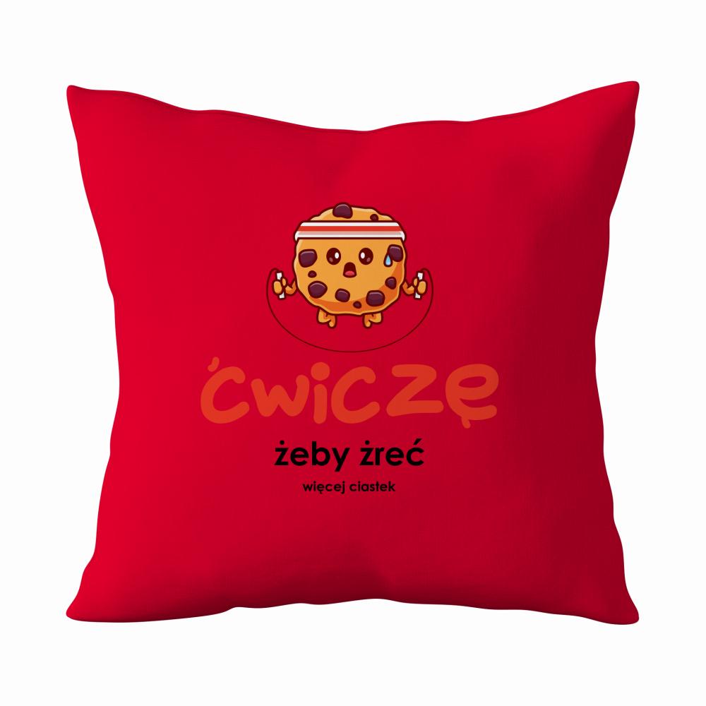 Ćwiczę żaby źreć poduszka kolor czerwony