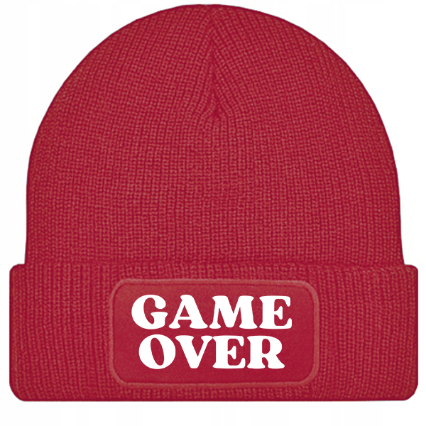 Czapka GAME OVER czapka zimowa kolor czerwony