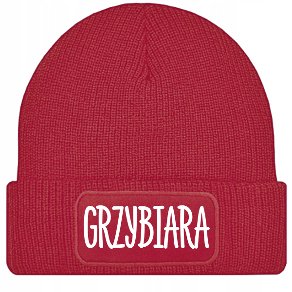 Czapka GRZYBIARA 2 czapka zimowa kolor czerwony