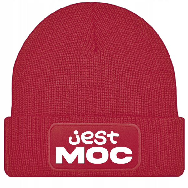 Czapka JEST MOC czapka zimowa kolor czerwony