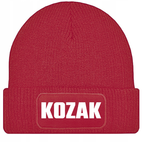 Czapka KOZAK czapka zimowa kolor czerwony