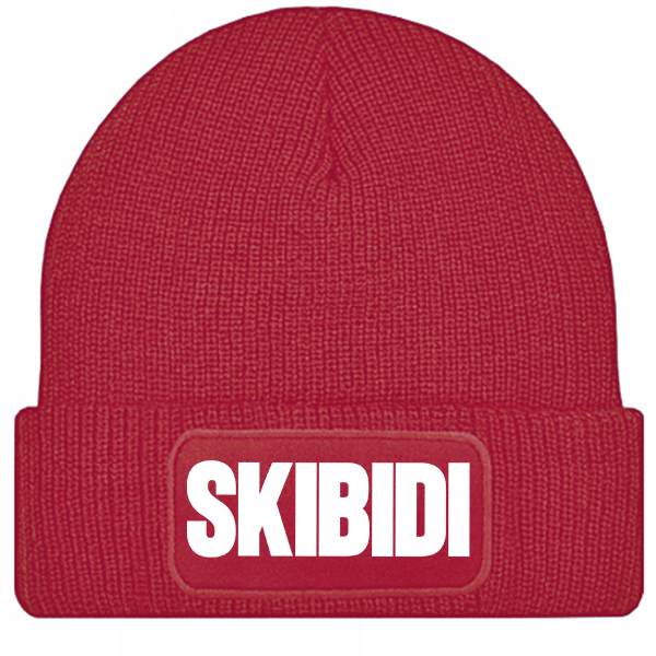 Czapka SKIBIDI czapka zimowa kolor czerwony