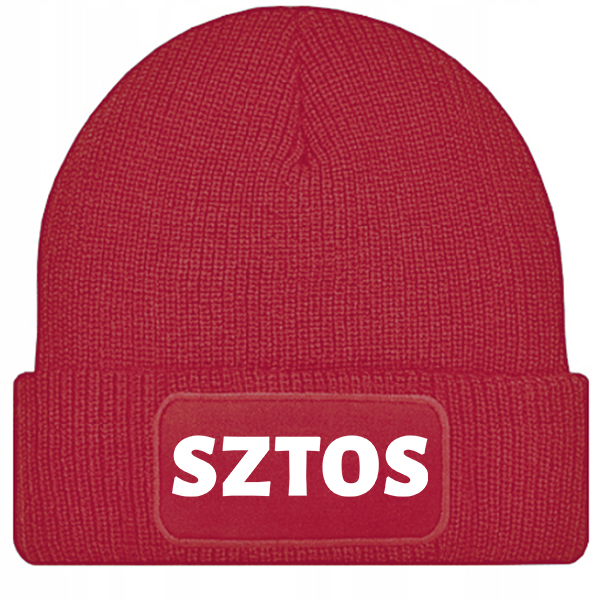 Czapka Sztos czapka zimowa kolor czerwony