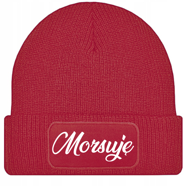 Czapka Zimowa MORSUJĘ czapka zimowa kolor czerwony