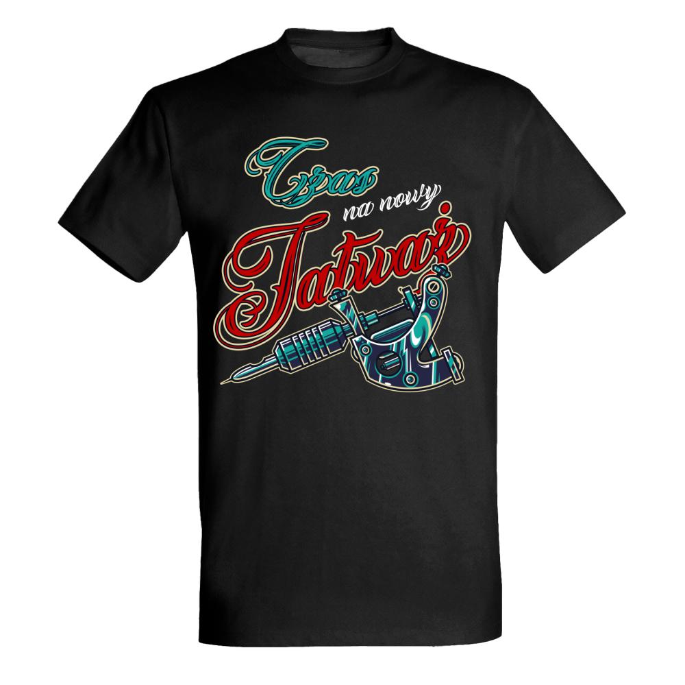 Czas Tatuaż koszulka męska