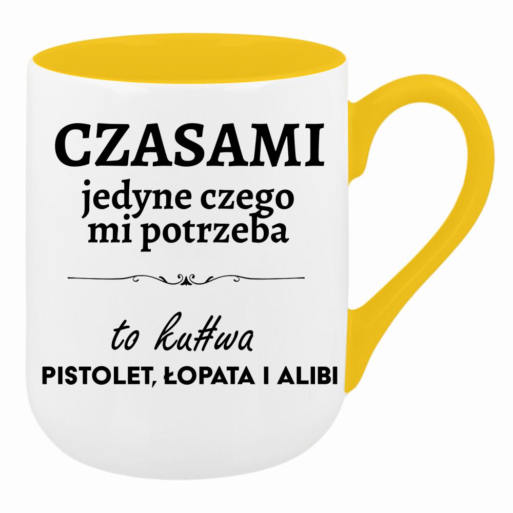 Czasami jedyne czego mi potrzeba to ku#wa pistolet kubek coffee kolor żółty
