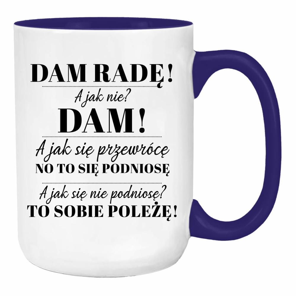 Czasem wystarczy jedno słowo jeden moment duży kubek ucho kolor kolor navy