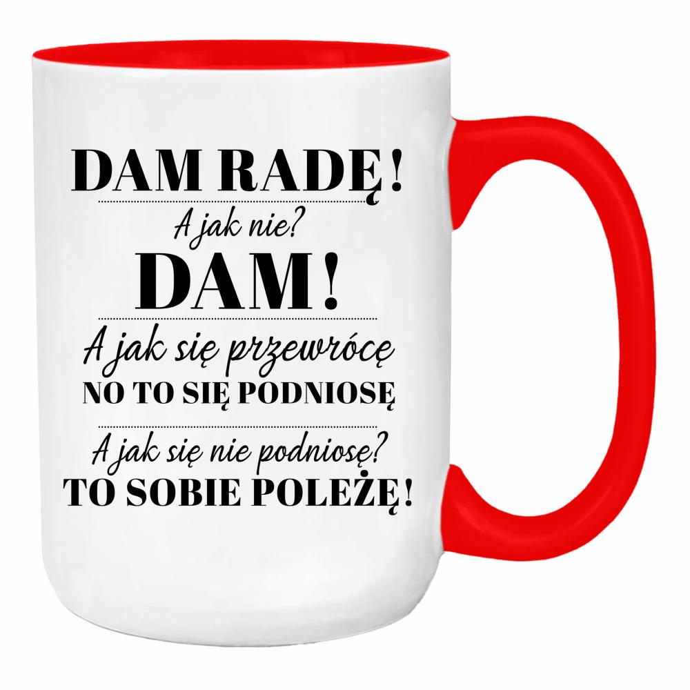 Czasem wystarczy jedno słowo jeden moment duży kubek ucho kolor kolor red