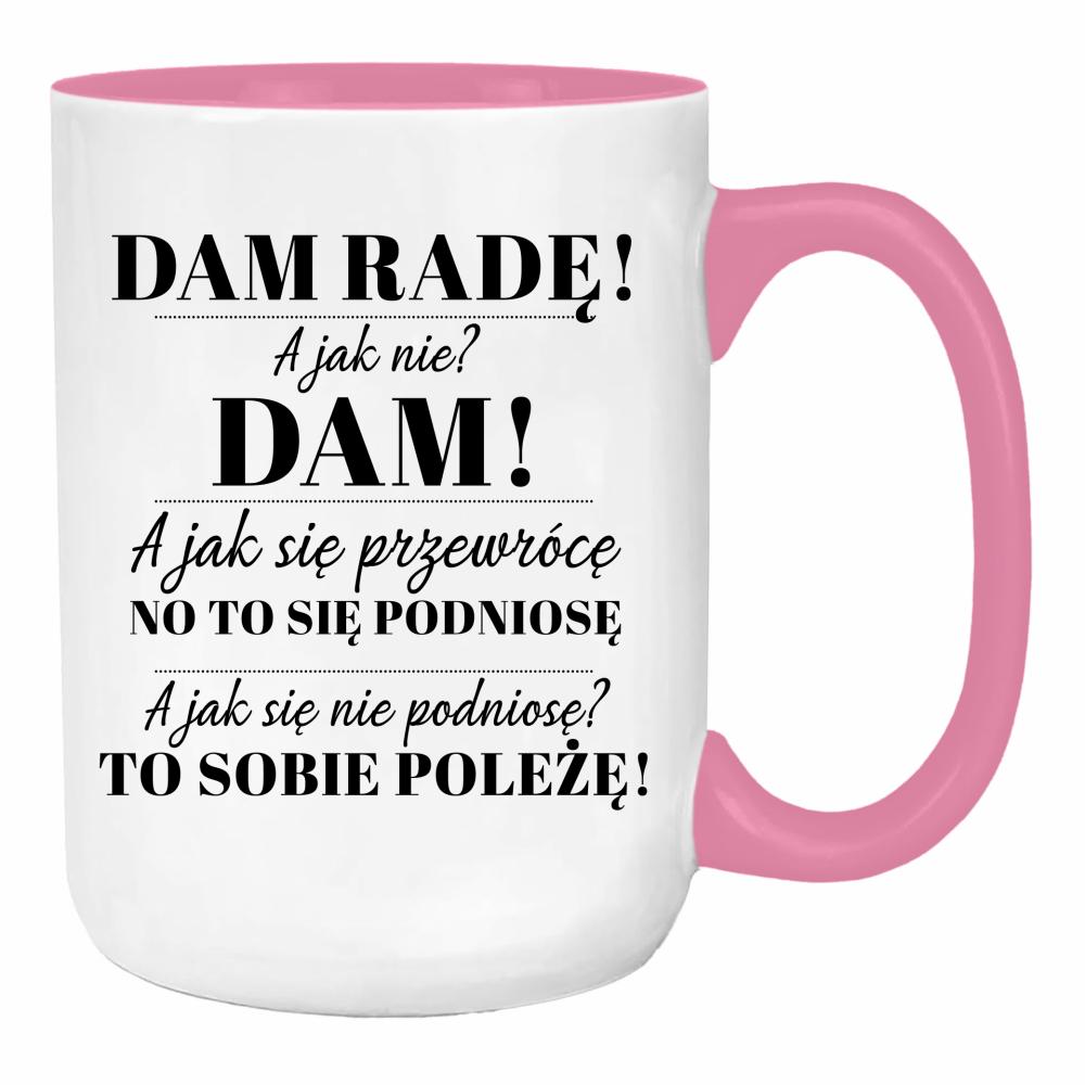 Czasem wystarczy jedno słowo jeden moment duży kubek ucho kolor kolor różowy