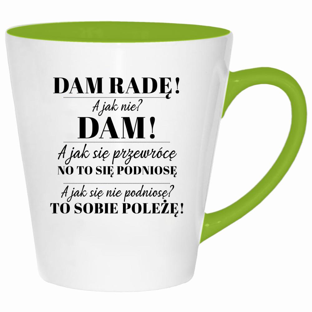 Czasem wystarczy jedno słowo jeden moment kubek latte kolor limonka