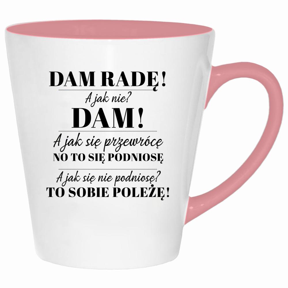 Czasem wystarczy jedno słowo jeden moment kubek latte kolor pink