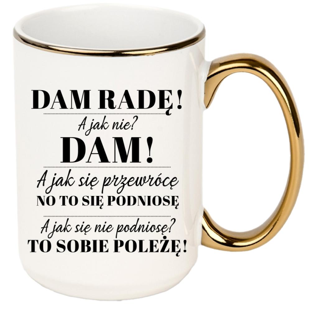 Czasem wystarczy jedno słowo jeden moment kubek xxl złoty rant i ucho kolor red