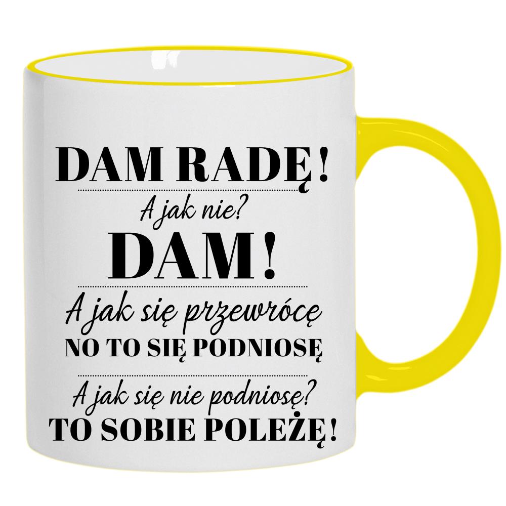 Czasem wystarczy jedno słowo jeden moment kubek żółty uchwyt i rant kolor zielony