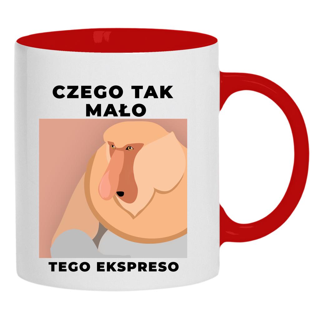 Czego tak mało tego ekspreso? kubek ucho kolor
