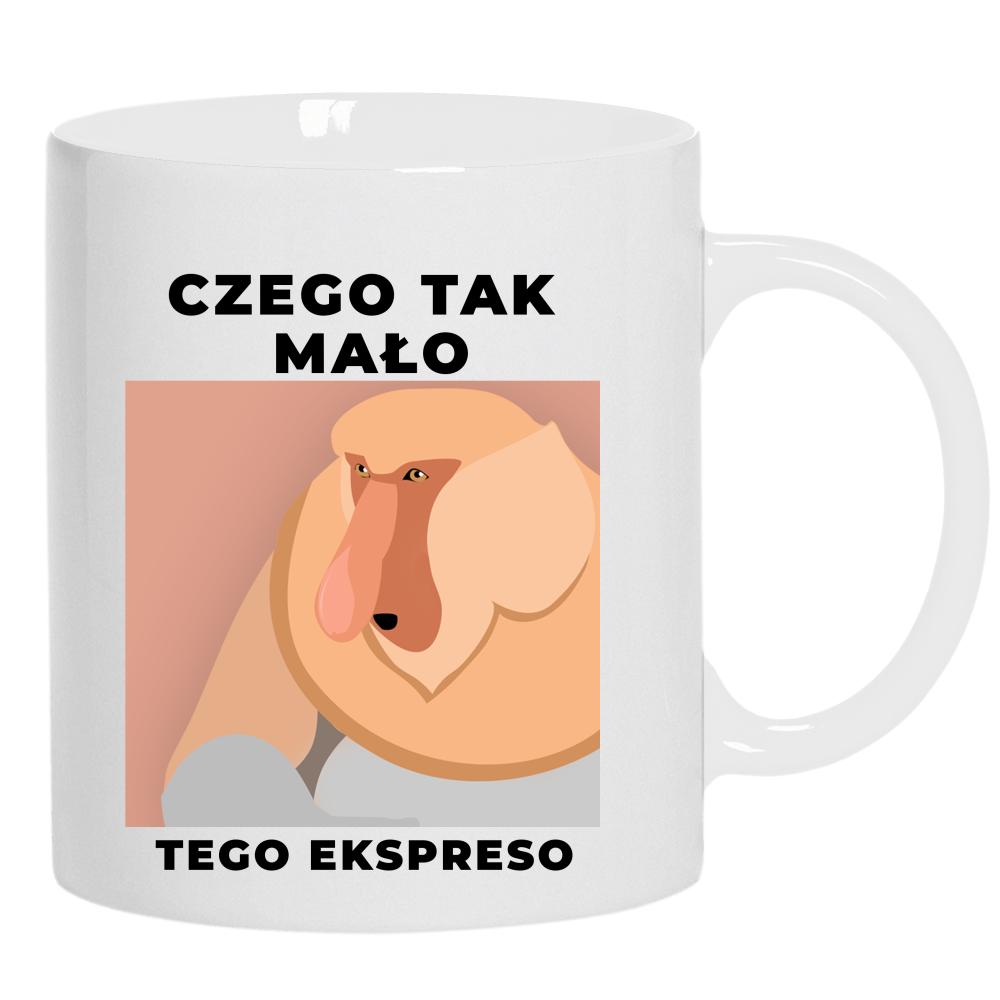 Czego tak mało tego ekspreso? kubek ucho kolor kolor biały