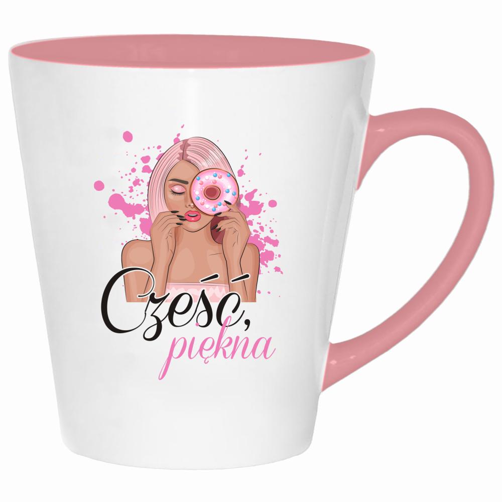 Cześć piękna kubek latte kolor pink