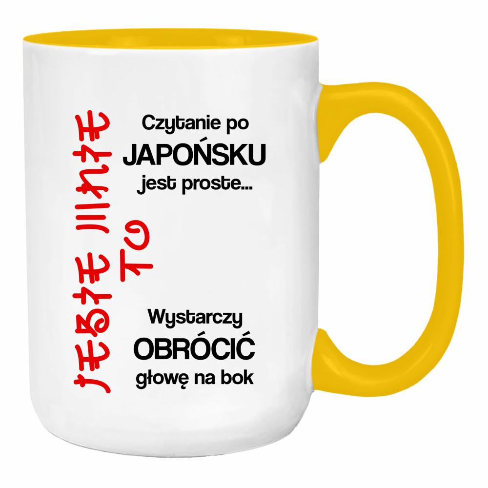 Czytanie po japońsku jest proste je#ie mnie to duży kubek ucho kolor kolor żółty