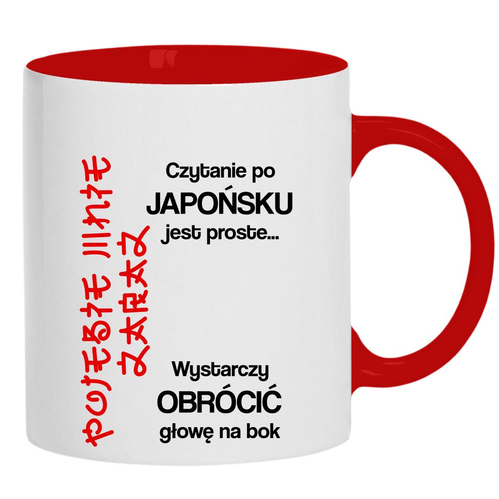 Czytanie po japońsku jest proste po#ebie mnie kubek ucho kolor