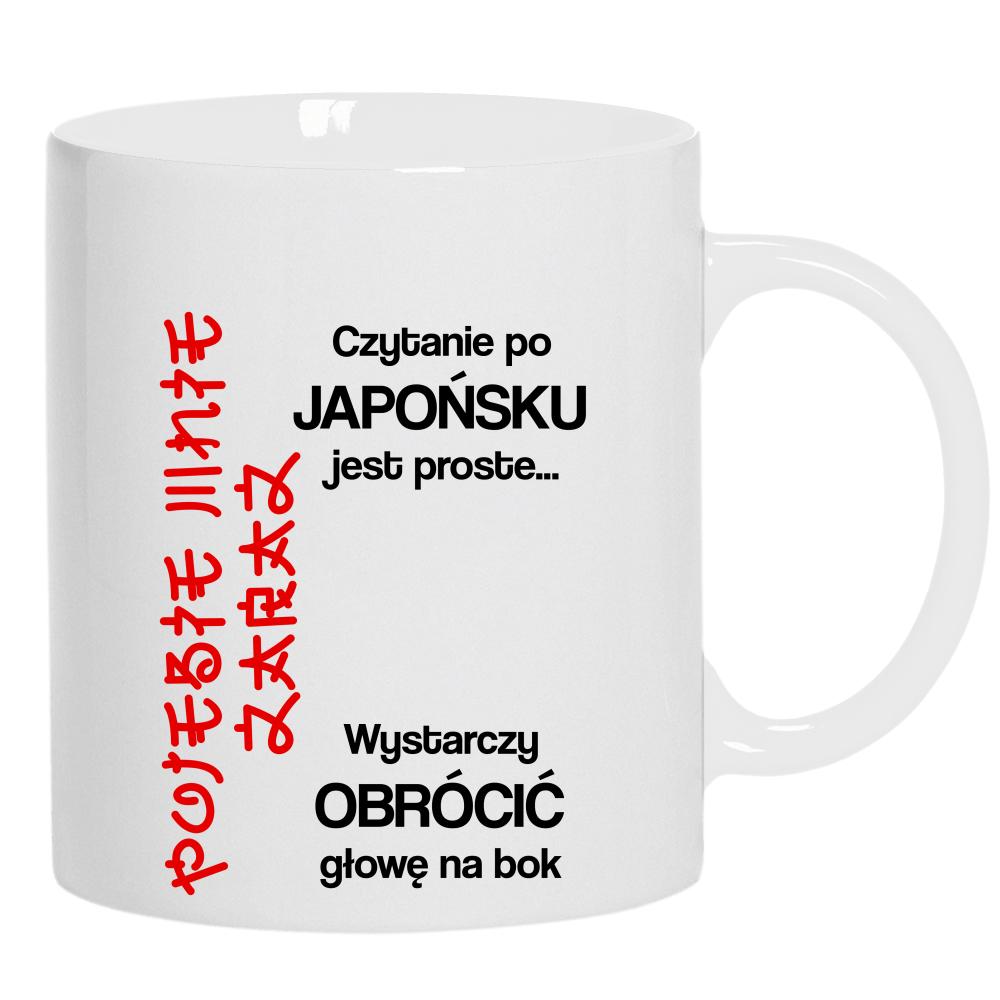 Czytanie po japońsku jest proste po#ebie mnie kubek ucho kolor kolor biały