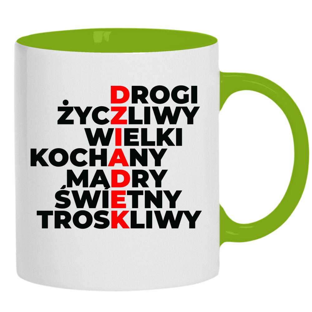 D Z I A D E K kubek ucho kolor kolor zielony