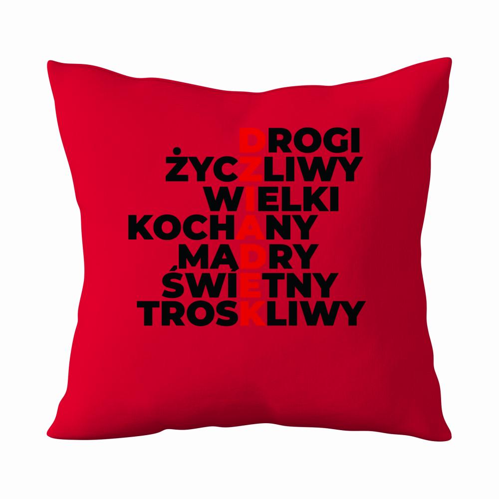 D Z I A D E K poduszka kolor czerwony
