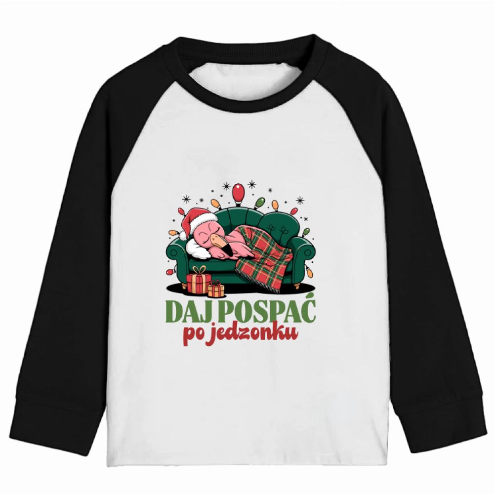 Daj pospać po jedzonku piżama dziecięca kolor niebieski