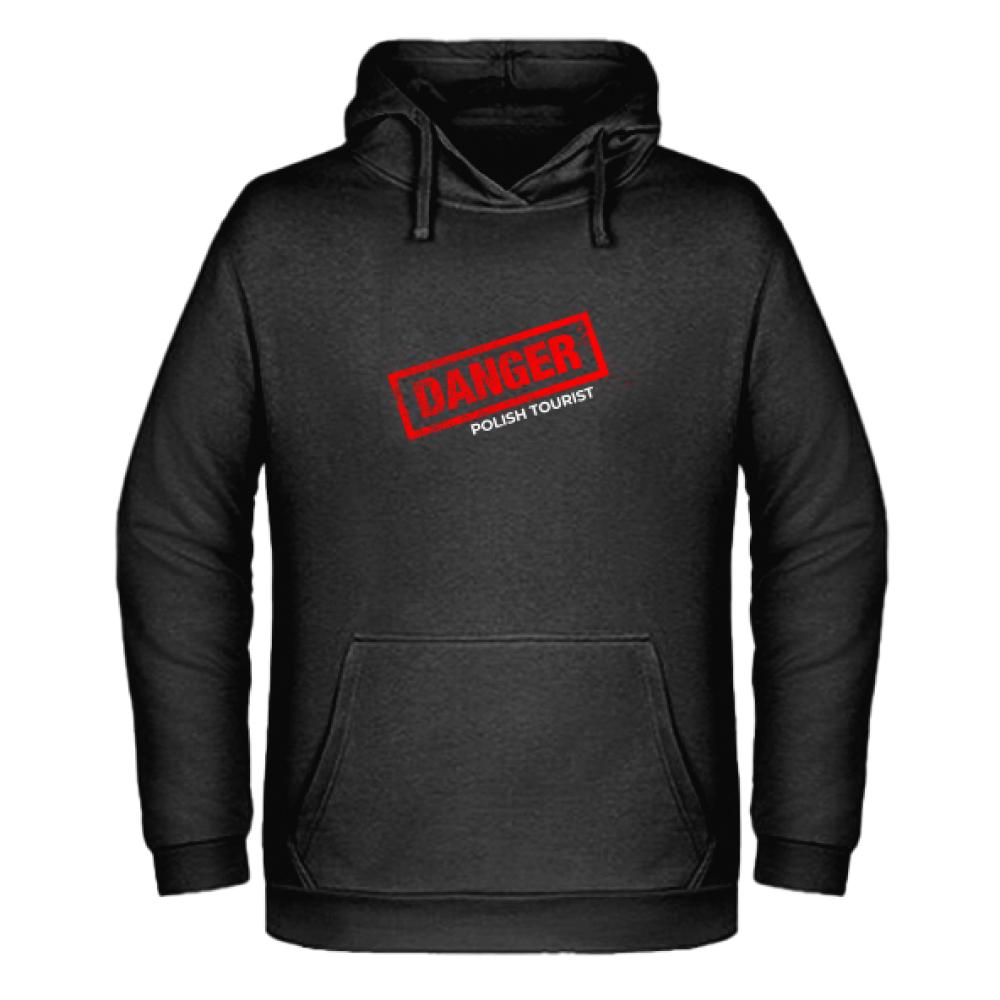 DANGER - POLISH TOURIST bluza męska z kapturem