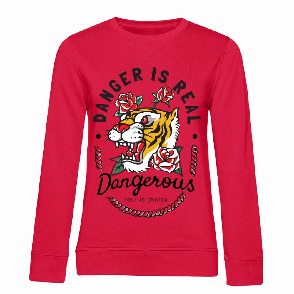 Dangerous bluza damska bez kaptura kolor czerwony