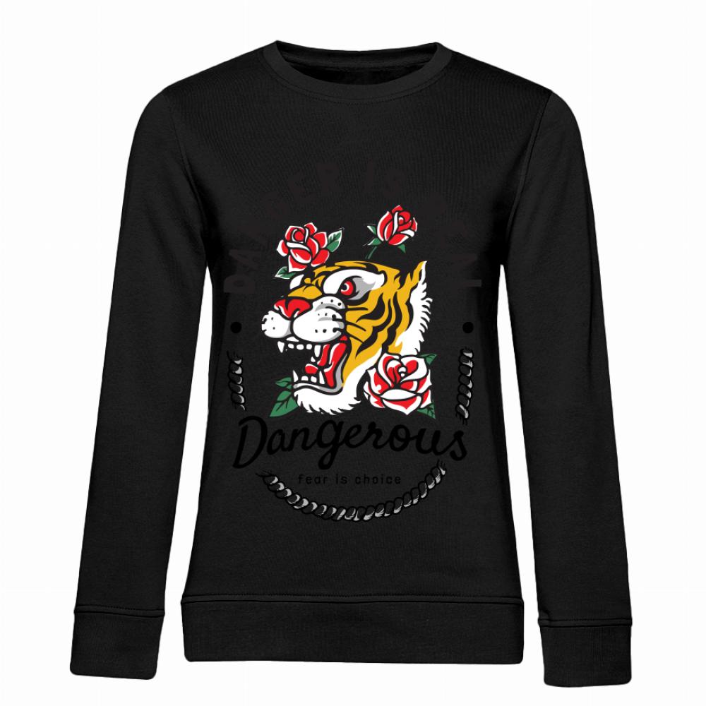 Dangerous bluza damska bez kaptura kolor limonka