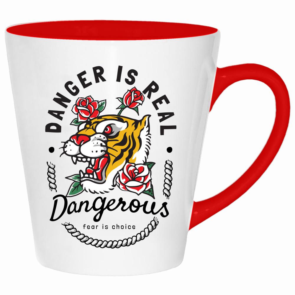 Dangerous kubek latte kolor czerwony latte