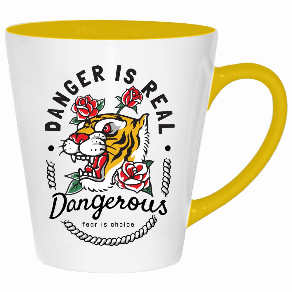 Dangerous kubek latte kolor żółtyy