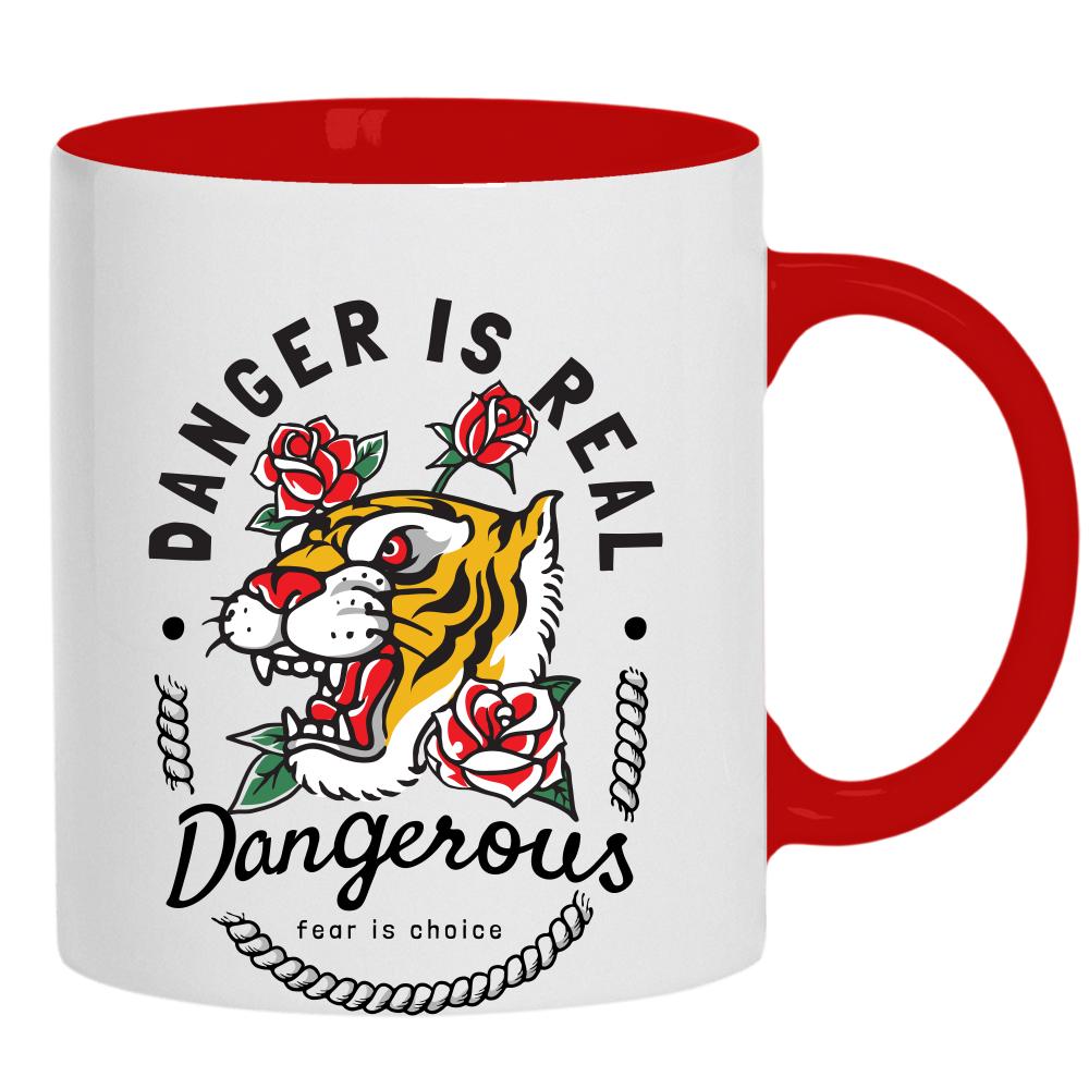 Dangerous kubek ucho kolor kolor czerwony