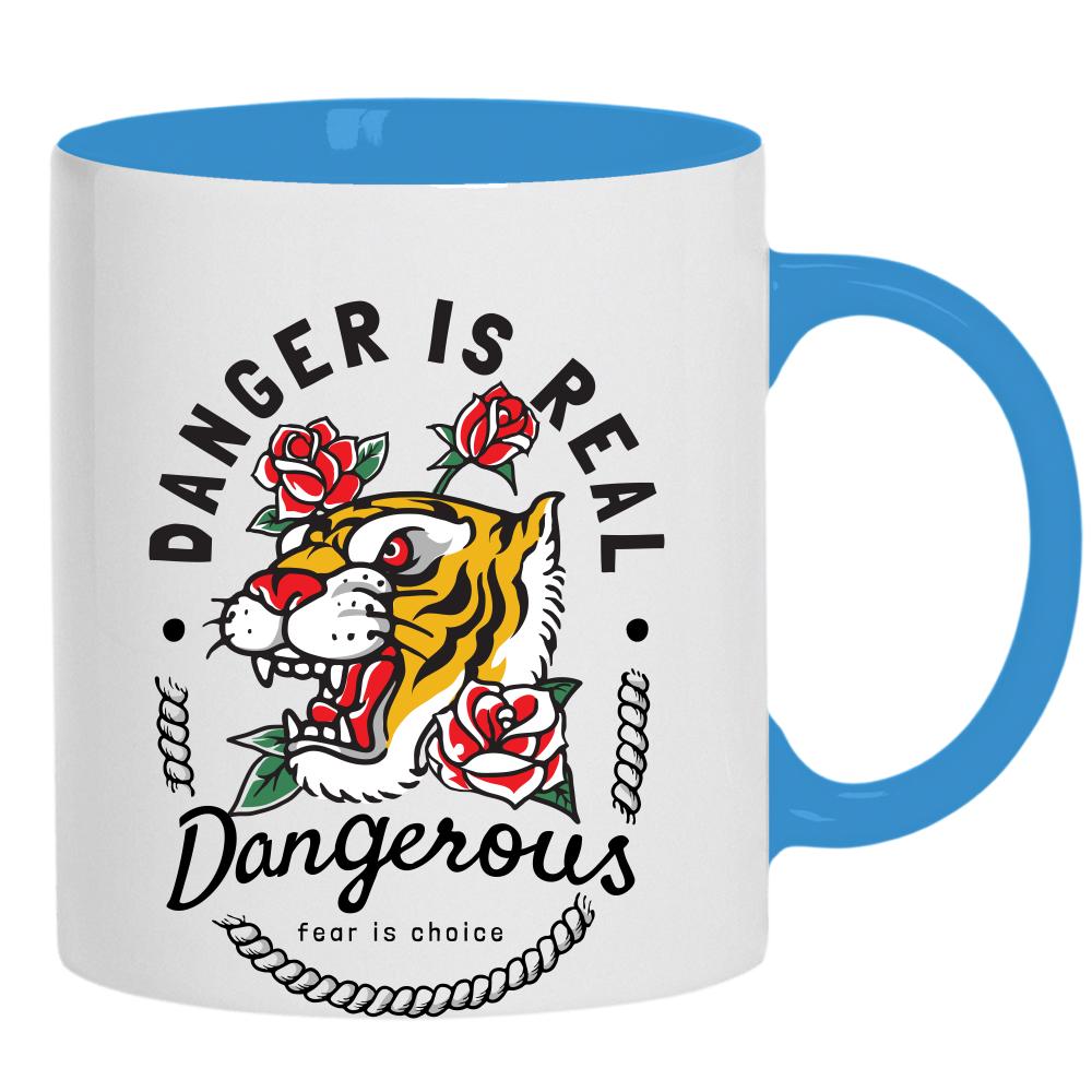 Dangerous kubek ucho kolor kolor jasnoniebieski