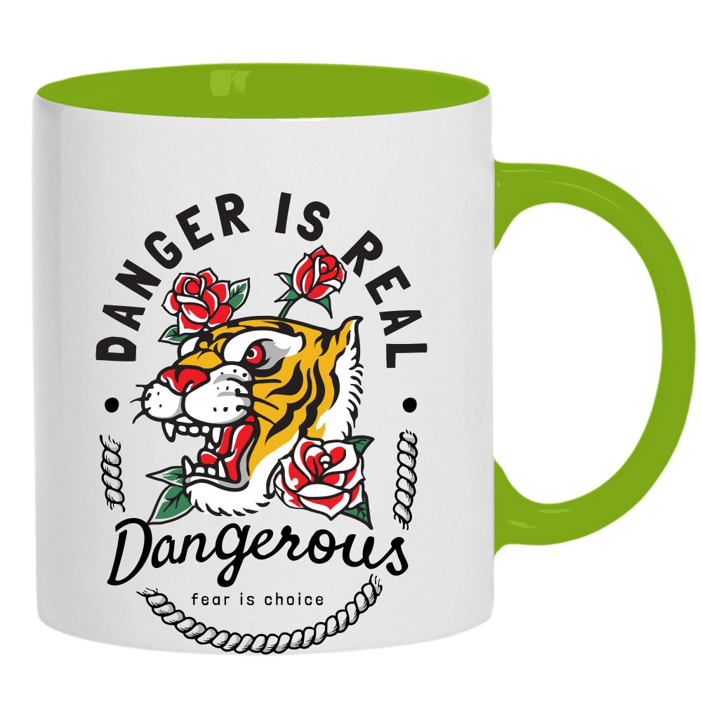 Dangerous kubek ucho kolor kolor zielony