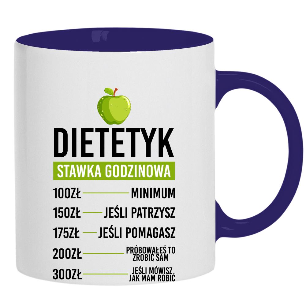 Dietetyk Stawka Godzinowa kubek ucho kolor kolor navy