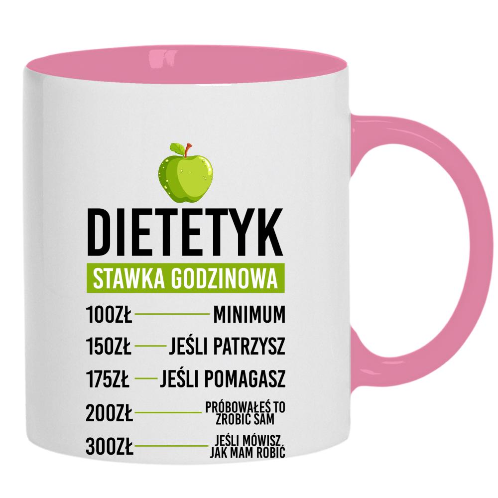 Dietetyk Stawka Godzinowa kubek ucho kolor kolor różowy