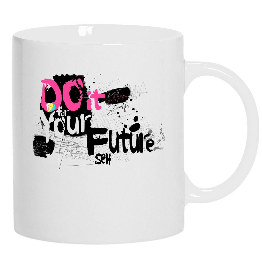 Do It Your Future kubek ucho kolor kolor biały