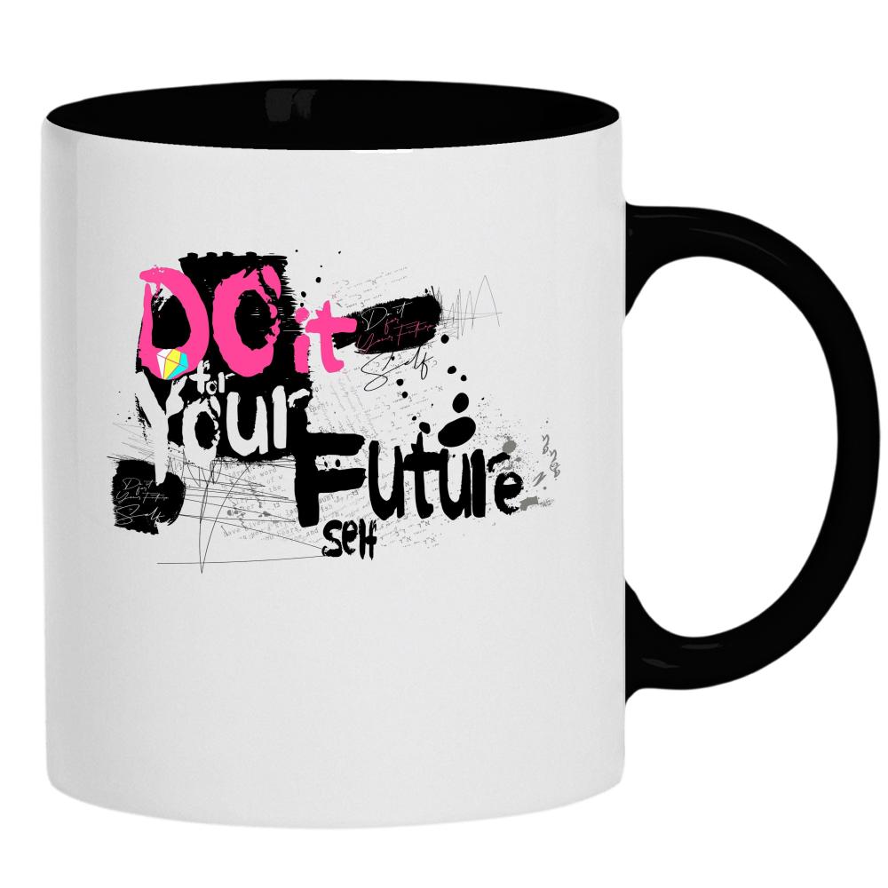Do It Your Future kubek ucho kolor kolor czarnyy
