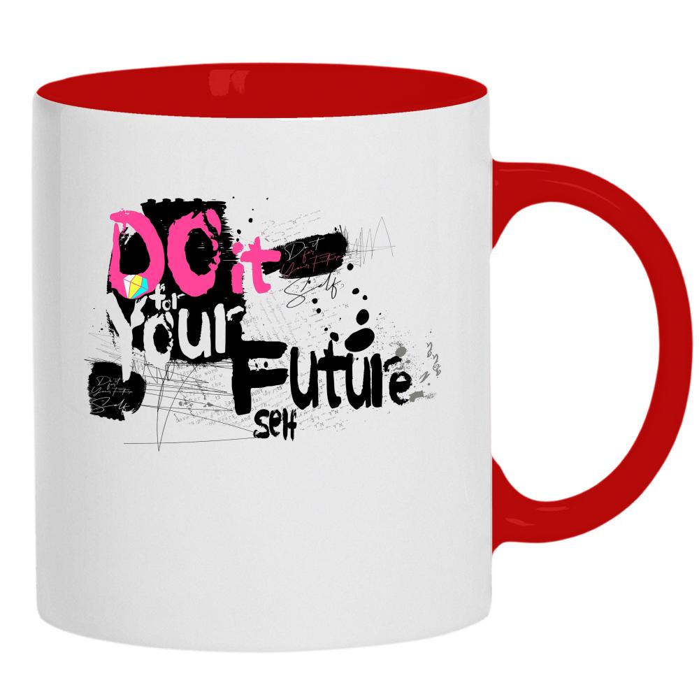 Do It Your Future kubek ucho kolor kolor czerwony