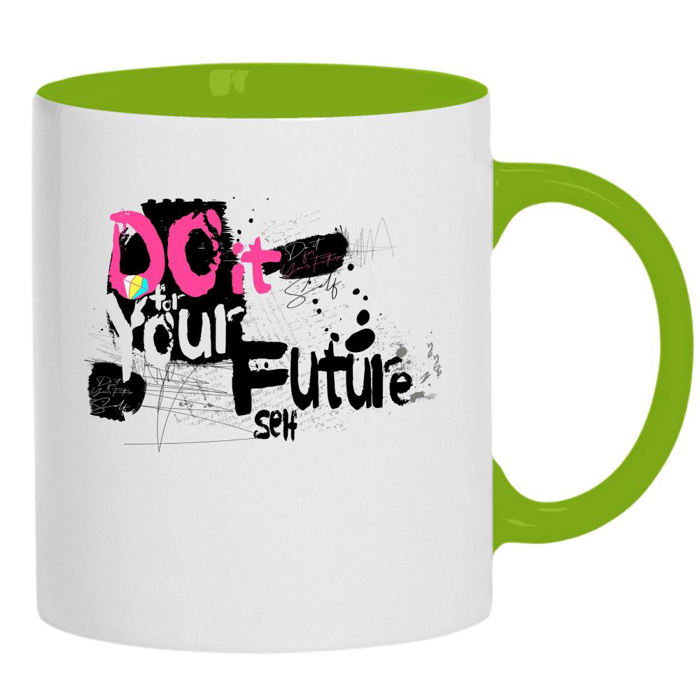 Do It Your Future kubek ucho kolor kolor zielony